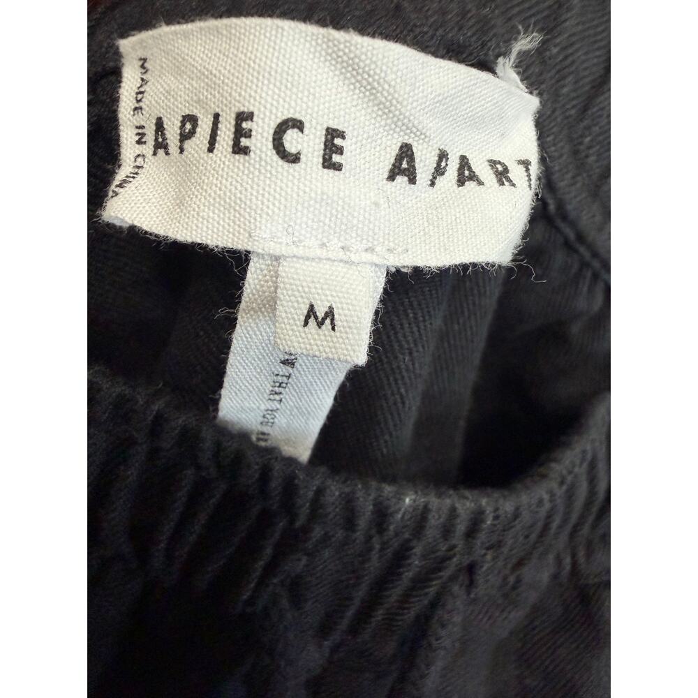 Apiece Apart Everyday Pull-On Pants Black Relax Women's M Casual Wardrobe - Picture 9 of 13